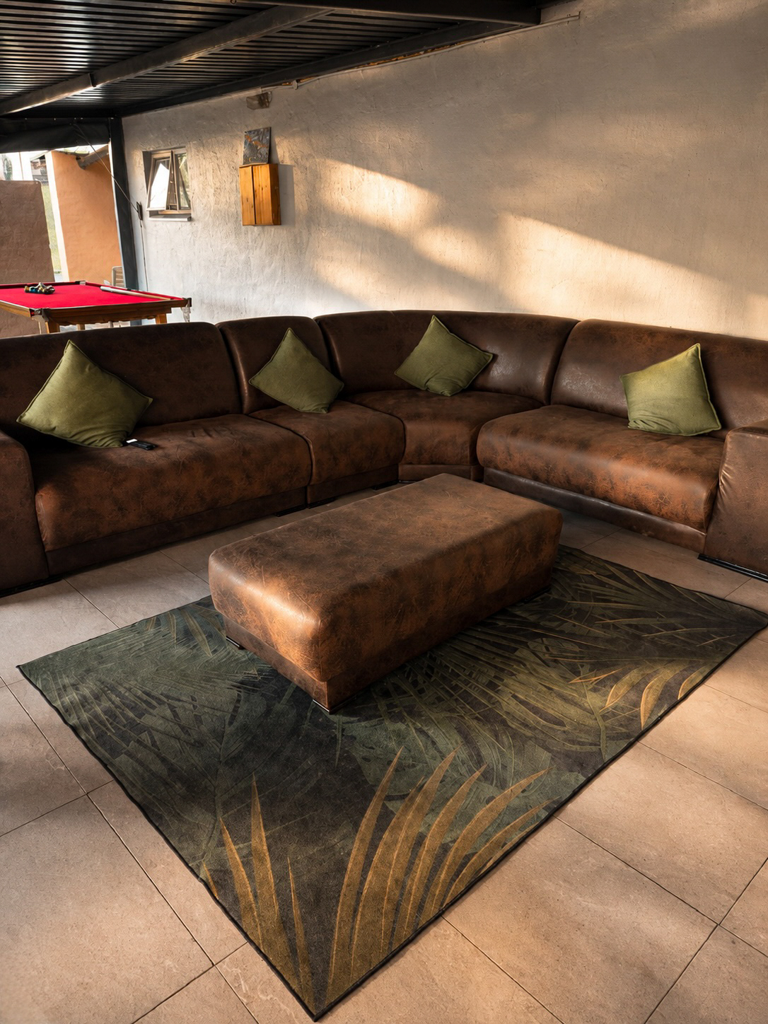 Exterior view of outdoor recreation area at Living in Principle halfway house and sober living in Pretoria.