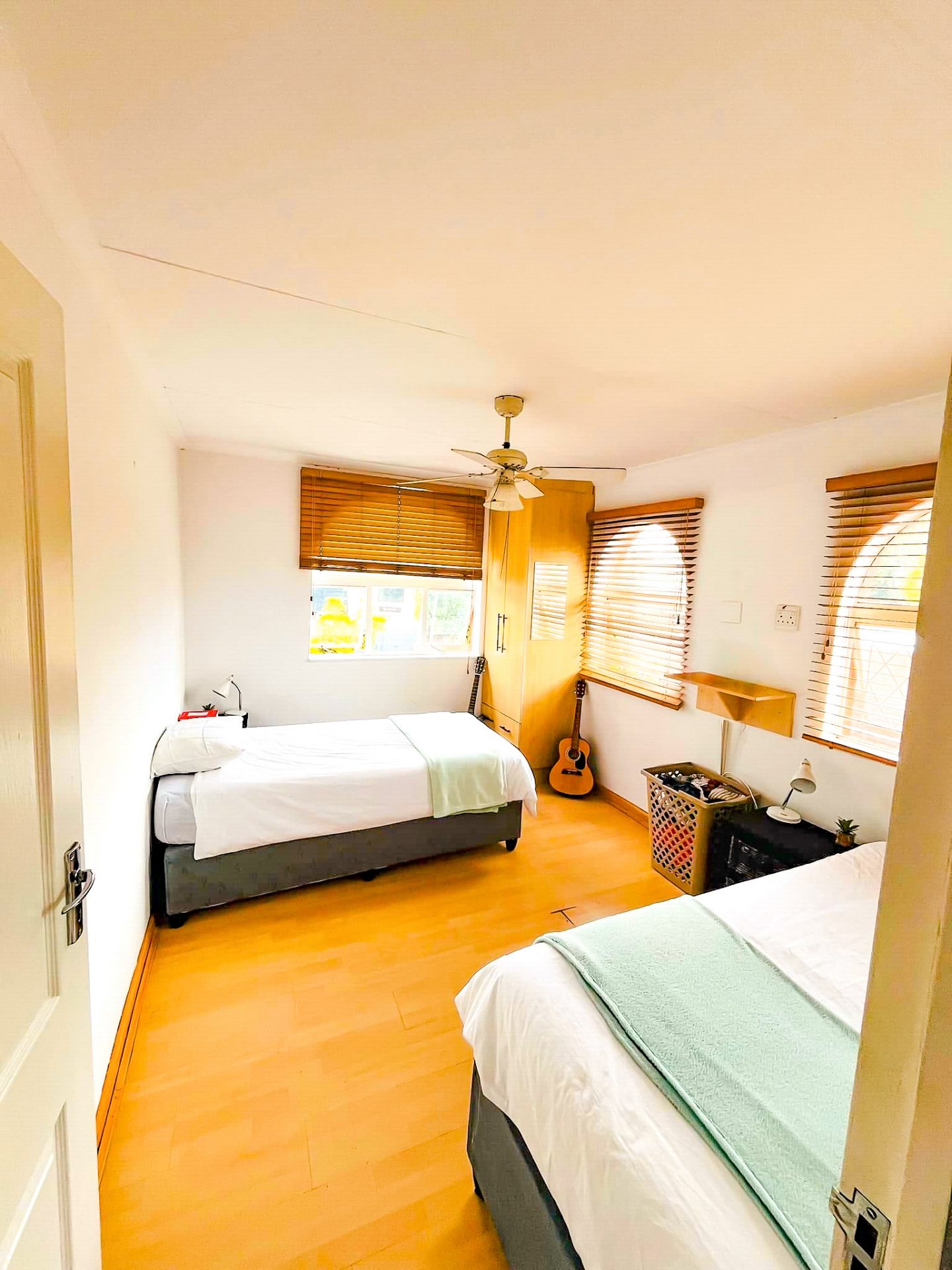 Interior view of a bedroom Living in Principle halfway house and sober living in Pretoria.