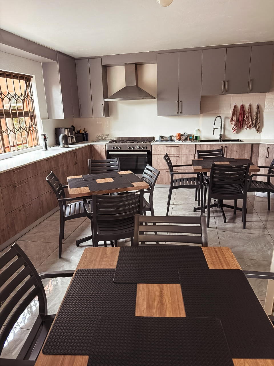 Interior view of Living in Principle halfway house and sober living kitchen in Pretoria.
